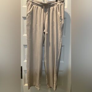 torrid Light Beige Women’s Linen Blend Drawstring Pants, 1XL, Size 1